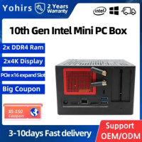 10Th Gen Game Mini PC i3 10100T i5 10400T 10900T Windows10 Pro Linux 2*DDR4 2*NVME Kensington Lock WiFi DP 4K Computer