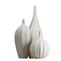New Chinese Style Plain Burning Ceramic Large Vase Decoration White Dried Flower Arrangement in Vase