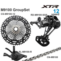SHIMANO XTR M9100 Groupset Mountain Bike Grupo 1x12v 12 Speed RD SL CS CN M9100 Rear Derailleur SGS XTR Shifter Cassette 10-51T