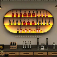 Storage Holder Wine Rack Minimalist Cabinet Display Wall Wine Rack Modern Shelf Fancy Botellero De Vino Home Bar Furniture