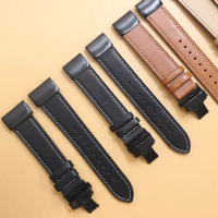 Butterfly buckle leather strap for fenix 5 5x plus 3 hr/MARQ/TACTIX DELTA Watchband for Garmin Fenix 6X 6 PRO Wristband band