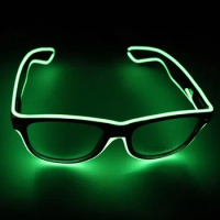 Cool Fashion Light Up EL Glasses Double Colors EL Wire Glowing Glasses Neon LED Sunglasses Glow Party Decorative Glasses