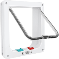 Thin Cat Door for Windows  Doors and Sliding Door Safety  Door with 4 Way Lock Weatherproof Cat Flap