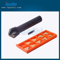 New 1pcs 20mm 45 degree TP16R45C20 indexable chamfer End mill cutter + 10pcs TPMN160308 Carbide inserts