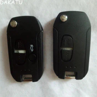 DAKATU 2PCS 2/3 Buttons Blank Modified Flip Folding Remote Key Shell Case for Mitsubishi New ASX GRANDIS Outlander LANCER-EX