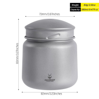 SilverAnt 密封儲存罐 280ml Ultralight Leakproof Titanium Container 茶葉罐 磨砂