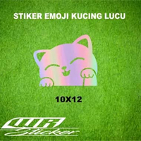 stiker cutting motif kucing lucu untuk motor,mobil,dan laptop