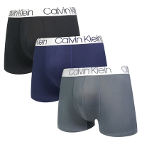 Calvin Klein Microfiber莫代爾 男內褲 絲質彈力舒適合身四角褲/CK內褲-黑、深藍、灰 三入組