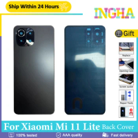 AAA+ quality Back Battery Cover For Xiaomi 11 Lite 5G Back Cover Door Mi 11 Lite Hard Battery Case Rear Housing Cover Replace