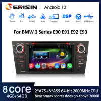 Erisin ES8867D 7 Android 13.0 Car Stereo DVD Radio For BMW E90 E91 E92 E93 M3 GPS Navi CarPlay Android Auto SWC DSP BT5.0 4G LTE