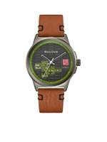 นาฬิกาข้อมือผู้ชาย Frank Lloyd Wright สายหนัง (ระบบออโตเมติก) รุ่น 98A330 ขนาด 39 มม. สีเทา