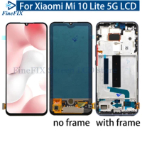 Super Amoled For Xiaomi MI 10 Lite 5G LCD Display Touch Screen Replacement For MI10 Lite 5G Mi10lite M2002J9G Repair Parts