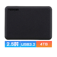 TOSHIBA 東芝 V10 Canvio Advance 先進碟 4TB 2.5吋外接式硬碟 (黑)