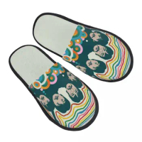 The Beatle Heavy Metal Rock House Slippers Women Comfy Memory Foam Slip On Hotel Slipper Shoes