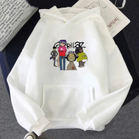 Spring Gorillaz Funny Printed Cartoon Hoodies Sweatshirts Women/Men Harajuku Korean Oversized Pullover Unisex Hoodie Streetwear