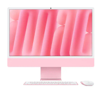 【APPLE 授權經銷商】2024 iMac 24吋 M4晶片 10核心CPU與10核心GPU 24G/512G SSD/巧控滑鼠/Touch ID巧控鍵盤_限桃園A8取貨#粉色-粉色