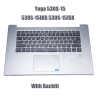 Rus US Keyboard for Lenovo Yoga 530S-15 530S-15IKB 530S-15ISK 530S-15ARR Topcase Palmrest With Backlit
