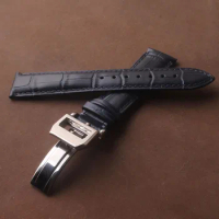 Watchbands Dark Blue Strap for IW C Watch Band Deployment Buckle Deployant Clasp Watch Belt Bracelets 19mm 20mm 21mm 22mm Straps