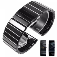 Premium-Grade Ceramic Watch Strap Replacement for Rado DIAMASTER Series Black Watch Chain Men's 27mm