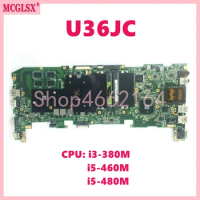 U36JC i3-380M/i5-460M/i5-480M CPU GT310M/1GB Notebook Mainboard For ASUS U36JC U36J U36 Laptop Motherboard 100% Tested OK