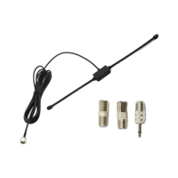 AM/FM Antenna Magnetic Base FM-Radio Antenna For Indoor Video With 3-Adapter Home Theater Stereo Receiver Tuner Car Accessories