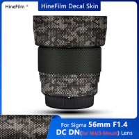 for SIGMA 56mm F1.4 DC DN C m43 Lens Decal Skin 56 F1.4 Anti Scratch Wrap Cover 56-1.4 Lens Sticker Film