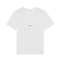 Saint Laurent [12.12 Dealcember] Logo Printed Rive Gauche T-Shirt White