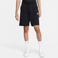 Nike 短褲 NSW Club Shorts 男款 黑 白 抽繩 刺繡 純棉 棉褲 運動 BV2773-010