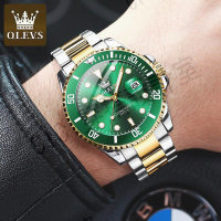 OLEVS 5885 時尚潮流 商務 休閒 綠水鬼 多功能 夜光 日曆 男士手錶（免費原裝禮盒）【亞德機械五金家居】