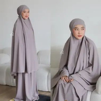 [P R O M O] Mukena 2in1 Premium Lembut Berkualitas Warm grey (defect)