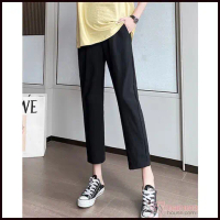 COD Maternity Pants - working Linen Ankle Black (S,M-4XL)