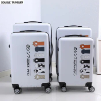 ABS+PC 20''22/24/26 inch Rolling luggage trolley luggage bag travel carry ons cabin suictase women trolley box luggage on wheels