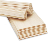 120 Pcs 1/8 Inch Balsa Wood Sticks Square Wooden Craft10 Pcs Thin Unfinished Balsa Wood Sheets 20 Pc