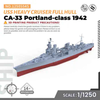 SSMODEL SS554S 1/1250 Military Model Kit USS Portland-class CA-33 Heavy Cruiser 1942 Full Hull WWII WAR GAMES