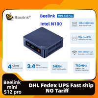 New Beelink Mini S12 Pro intel N100 Mini S Mini PC RAM 16GB SSD 500GB DDR4 Desktop Gaming office home mini pc beelink mini S12