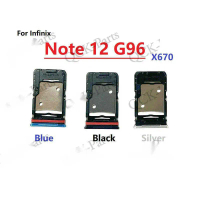 ที่ใส่บัตร SIM พร้อมถาดใส่ สำหรับ Infinix Note 12 G96 X670 X670B X670C ที่ใส่บัตร SIM อะไหล่