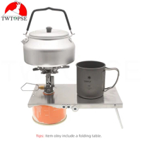 TWTOPSE Camping Folding Table For BRS-3000T SOTO SOD320 MSR Pocket Rocket FMS-300T Integrated Stove Fit 230g Fuel Gas Canister