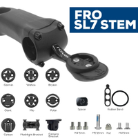 โลโก้สีขาวสำหรับที่วางคอมพิวเตอร์ SL8/SL7 ที่ยึดนาฬิกาจับเวลา ที่ยึด GPS สำหรับจักรยาน Garmin Gopro