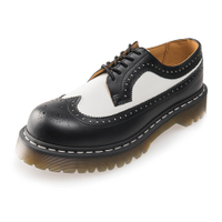 Dr.Martens 馬汀 3989 Brogue BEX 5孔撞色牛津鞋 黑白雕花馬丁紳士鞋 休閒皮鞋10458001