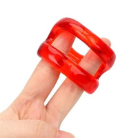 Ring Mainan Dewasa Silikon Transparan Ekstra Panjang, Mainan Wanita, Set Jari, Set Penutup Kepala Ge