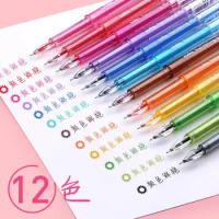 12 Color Gel Pen Diamond Pen Writing Notes Student Supplies Candy Color