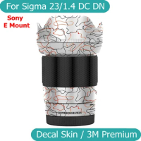 For Sigma 23mm F1.4 DC DN Decal Skin Anti-Scratch Vinyl Wrap Film Camera Body Protective Sticker Coat 23 1.4 23/1.4 / E Mount