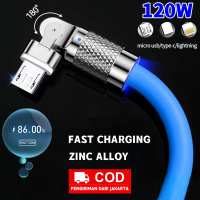 ZHALO  Rotasi 180 Derajat Kabel Charge  120W 6A   Fast Charging Kabel Data  with LED Indicator FOR  