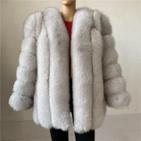 New Haining Fox Fur Grass Coat 2023 Winter Fox Fur Grass Coat for Women and Youth