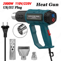 110V 220V Heat Gun 2000W Electric Hot Air Gun Digital Display Temperatures Adjustable Electric Heat Gun Shrink Wrapping Tools