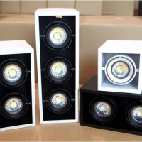 10pcs Dimmable Square LED Down Light 10W 20W 30W LED Recessed Ceiling Light Lamp Single/Double Head led light led Spot Light