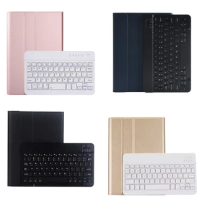 Tablet Case With Bluetooth Luminous Keyboard PU Case Suitable For Tab Galaxy A7 Lite 8.7 Inch