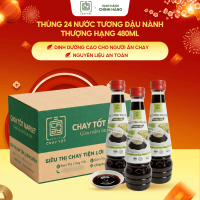 [480ml x 24] Thùng 24 Chai Nước Tương Đậu Nành Thượng Hạng 480ml - Chay Tốt Market