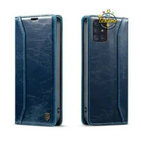 Casing Samsung M51 Crossgrain Super Wallet Cross Grain Case PE Leather Full 360 Degree TPU Waterproo