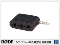 RODE 羅德 SC6 3.5mm單孔轉雙孔 麥克風轉接器(公司貨)【APP下單4%點數回饋】